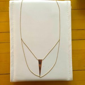 Perfect statement piece- Gold Triangle Necklace with extender.